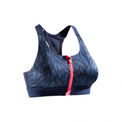 Stanik fitness kardio 900. Niebieskie biustonosze sportowe DOMYOS, z elastanu. Za 64,99 zł.