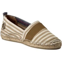 Espadryle TRUSSARDI JEANS - 79S594 05. Brązowe espadryle damskie Trussardi Jeans, bez wzorów, z jeansu, bez obcasa, na płaskiej podeszwie. W wyprzedaży za 289,00 zł.