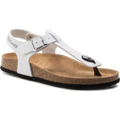 Sandały GRÜNLAND - Sara SB0006-70 Bianco. Białe klapki damskie Grünland, bez wzorów, ze skóry ekologicznej, bez obcasa. Za 219,00 zł.