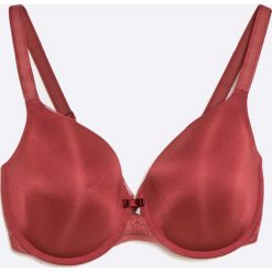 Triumph - Biustonosz Beauty Full Essential. Szare biustonosze bardotka Triumph, z haftami, z elastanu. W wyprzedaży za 129,90 zł.