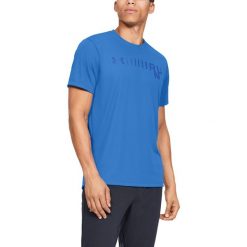 Under Armour Speed Stride Koszulka Niebieski. Niebieskie podkoszulki męskie Under Armour, xxl, z nadrukiem, z poliesteru, z krótkim rękawem. Za 171,95 zł.