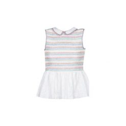 Topy na ramiączkach / T-shirty bez rękawów Manoush COTONNADE SMOCKEE. Białe topy damskie marki Manoush. Za 811,30 zł.
