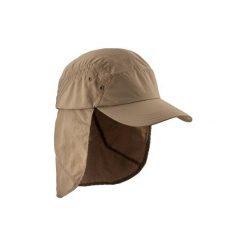 Czapka trekkingowa z daszkiem TREK 900. Pomarańczowe czapki damskie FORCLAZ, z poliesteru. Za 44,99 zł.