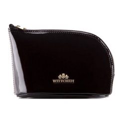 Kosmetyczki damskie: Skórzana kosmetyczka w kolorze czarnym – (S)18 x (W)12 x (G)9 cm