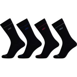 CR7 Cristiano Ronaldo - Skarpety (4 pack). Czarne skarpetki męskie CR7 Cristiano Ronaldo, bez wzorów, z elastanu. Za 79,90 zł.