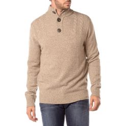 Golfy męskie: Sweter w kolorze piaskowym