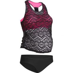 Tankini ciążowe (2 części) bonprix czarno-różowy. Czarne stroje kąpielowe ciążowe bonprix, bez wzorów, moda ciążowa. Za 99,99 zł.