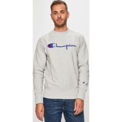 Champion - Bluza. Niebieskie bluzy męskie Champion, s, z nadrukiem, z bawełny, z okrągłym kołnierzem, bez rękawów, bez kaptura. W wyprzedaży za 269,90 zł.