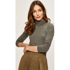 Answear - Longsleeve. Szare bluzki damskie ANSWEAR, s, bez wzorów, z elastanu, z golfem. Za 69,90 zł.