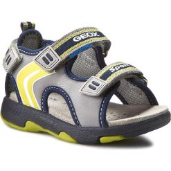 Sandały GEOX - B Sand.Multy B. A B620FA 01550 C0665 Szary/Morski. Szare sandały chłopięce marki Geox, z materiału. W wyprzedaży za 99,00 zł.