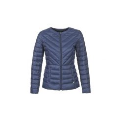Kurtki pikowane Benetton FOULI. Niebieskie kurtki damskie Benetton, bez wzorów, bez kaptura. Za 319,20 zł.
