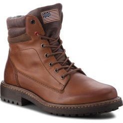 Trapery U.S. POLO ASSN. - Woodson YURI4058W8/LT1 Brw. Pomarańczowe buty zimowe męskie marki U.S. Polo Assn., ze skóry. W wyprzedaży za 419,00 zł.