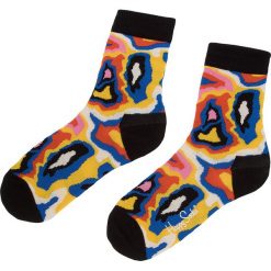 Skarpety Wysokie Unisex HAPPY SOCKS - MRI1001-2000 Czarny Kolorowy. Czarne skarpetki damskie marki Happy Socks, bez wzorów, z elastanu. Za 34,90 zł.