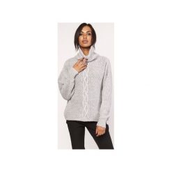 Sweter z warkoczem, SWE115 szary. Szare swetry oversize damskie marki Lanti, s. Za 142,00 zł.