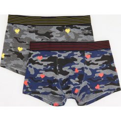 Bokserki męskie: 2 pack bokserek z nadrukiem – Szary