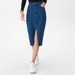 Jeansowa spódnica vintage - Granatowy. Niebieskie spódniczki damskie House, s, bez wzorów, z jeansu, vintage. Za 89,99 zł.