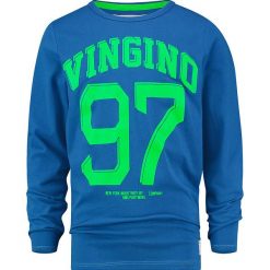 Koszulka "Jasco" w kolorze niebieskim. Niebieskie t-shirty chłopięce Vingino, z nadrukiem, z bawełny, bez rękawów. W wyprzedaży za 59,95 zł.