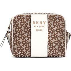DKNY Noho Cross body bag Brązowy. Pomarańczowe torebki klasyczne damskie DKNY, w paski, z poliesteru, bez dodatków. Za 860,95 zł.