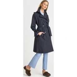 PŁASZCZ OGGI Weekend Max Mara. Niebieskie kurtki damskie xs, w paski, klasyczne. Za 1055,00 zł.