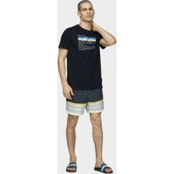 T-shirt męski TSM615 - granat - Outhorn. Pomarańczowe koszulki męskie Outhorn, m, bez wzorów, bez kołnierzyka. W wyprzedaży za 29,99 zł.