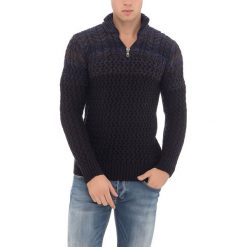 Golfy męskie: Sweter w kolorze granatowym