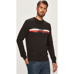Tommy Hilfiger - Bluza. Czarne bluzy męskie TOMMY HILFIGER, xl, z nadrukiem, z bawełny, z okrągłym kołnierzem, bez rękawów, bez kaptura. W wyprzedaży za 249,90 zł.