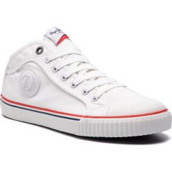 Trampki PEPE JEANS - Industry Basic PMS30533 White 800. Białe półbuty męskie marki Pepe Jeans, na co dzień, bez wzorów, z jeansu, bez zapięcia. Za 299,00 zł.