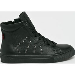 Levi's - Buty Melrose Studs Mid. Czarne buty sportowe damskie Levi's®, bez wzorów, ze skóry, sportowe. W wyprzedaży za 299,90 zł.