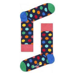 Skarpety Happy Socks Big Dots (BDO01-6001). Szare skarpetki damskie Happy Socks, z bawełny. Za 29,99 zł.
