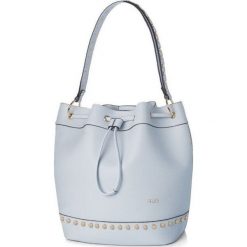 Torebka shopper Felice FB40 jasna niebieska - jasny niebieski. Niebieskie torby damskie na zakupy Felice, z aplikacjami, ze skóry ekologicznej, zdobione, bez dodatków. Za 99,99 zł.