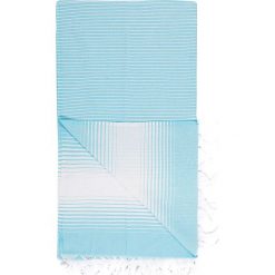 Chusty damskie: Chusta hammam w kolorze turkusowym – 180 x 100 cm