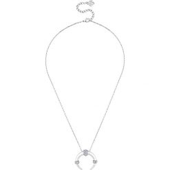 Pozłacany naszyjnik z kryształami - (D)39 cm. Szare naszyjniki damskie Diamond Style, z kryształem, złote. W wyprzedaży za 94,95 zł.