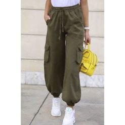 Spodnie damskie FAYA KHAKI. Brązowe spodnie damskie Spodnie damskie FAYA KHAKI, s. W wyprzedaży za 79,00 zł.