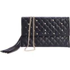 L'Atelier du Sac torebka crossbody Lucille 9217 czarna z pashmina. Czarne torebki klasyczne damskie L'Atelier du Sac, z aplikacjami, zdobione, bez dodatków. Za 259,00 zł.