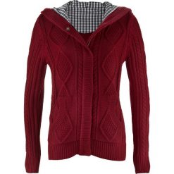 Kardigany damskie: Sweter rozpinany bonprix bordowy