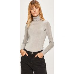 Guess Jeans - Sweter. Szare swetry damskie Guess Jeans, s, z aplikacjami, z poliesteru, bez rękawów. W wyprzedaży za 199,90 zł.