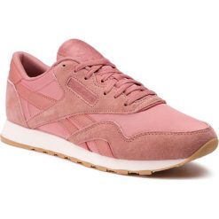 Buty Reebok - Cl Nylon CN6884 Baked Clay/Rose/Pink. Różowe półbuty damskie Reebok, na co dzień, bez wzorów, ze skóry, bez obcasa, na płaskiej podeszwie, bez zapięcia. W wyprzedaży za 219,00 zł.