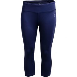Legginsy treningowe damskie SPDF601A - granatowy - Outhorn. Niebieskie spodnie damskie Outhorn, na lato, bez wzorów, z poliesteru, na fitness i siłownię. W wyprzedaży za 49,99 zł.