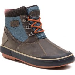 Śniegowce KEEN - Elsa II Ankle Quilted Wp 1019637 Steel Grey/Dark Slate. Szare kozaki damskie marki Keen, na zimę, ze skóry, bez zapięcia. W wyprzedaży za 249,00 zł.