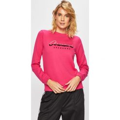 Armani Exchange - Bluza. Różowe bluzy damskie Armani Exchange, s, bez wzorów, z elastanu, bez rękawów, bez kaptura. W wyprzedaży za 299,90 zł.