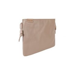 Nodo bag ciemnobeżowa kopertówka z paskiem na ramię. Brązowe kopertówki damskie marki Hairoo, w paski, klasyczne, na ramię. Za 120,00 zł.