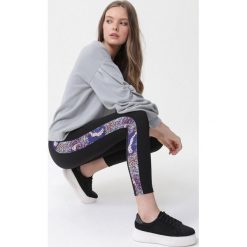 Czarno-Niebieskie Legginsy Annalise. Czarne legginsy damskie Born2be, s, bez wzorów, z dzianiny. Za 49,99 zł.