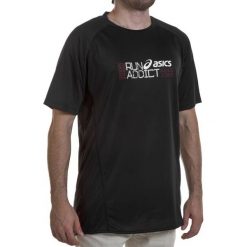 Koszulka męska ASICS - Graphic Ss Top 321224 0900 M. Czarne t-shirty męskie marki Asics, m, z elastanu. Za 129,00 zł.