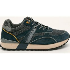 Napapijri - Buty. Niebieskie sneakersy męskie Napapijri, ze skóry, na sznurówki. W wyprzedaży za 279,90 zł.