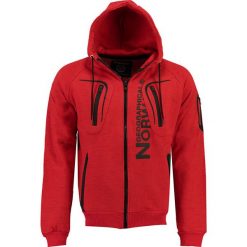 Bluza "Gantaga" w kolorze czerwonym. Czerwone bluzy męskie Geographical Norway Men, m, z nadrukiem, z kapturem, bez rękawów, bez kaptura. W wyprzedaży za 130,95 zł.