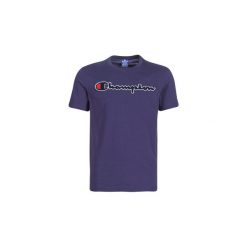 T-shirty z krótkim rękawem Champion 212946-ECL. Niebieskie t-shirty męskie Champion, xl, bez wzorów, bez kołnierzyka, krótkie. Za 134,10 zł.