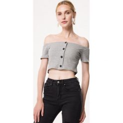 Szary Top Conciliate. Szare bluzki damskie Born2be, na lato, xl, z dzianiny. Za 59,99 zł.