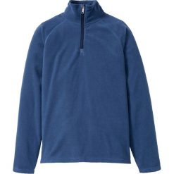Bluza z polaru z zamkiem bonprix jasny indygo. Niebieskie bluzy męskie bonprix, s, bez wzorów, z polaru, ze stójką, bez rękawów, bez kaptura. Za 74,99 zł.