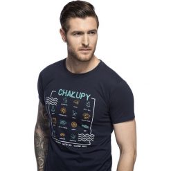 T-shirt CLAUDIO TSGS000063. Niebieskie t-shirty męskie Giacomo Conti, na lato, m, z nadrukiem, z bawełny, wakacyjne, bez kołnierzyka. Za 79,00 zł.