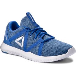 Buty Reebok - Reago Essential CN5128 Vital Blue/White/Black. Niebieskie buty sportowe męskie Reebok, z tworzywa sztucznego, bez zapięcia, na fitness i siłownię. W wyprzedaży za 169,00 zł.